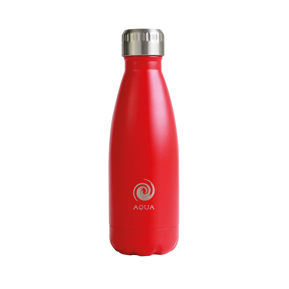 350ml Stainless Steel Aqua Bottle with Attachable Carabiner Clip - Qty 1