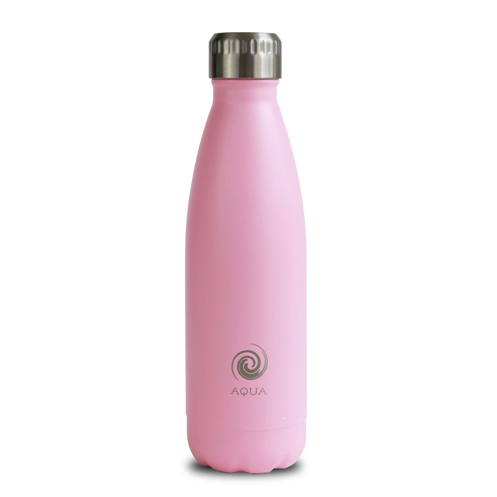 500 ml Stainless Steel Aqua Bottle with Attachable Carabiner Clip - Qty 1
