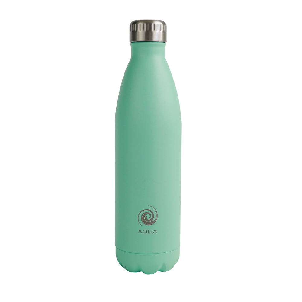 750ml Stainless Steel Aqua Bottle with Attachable Carabiner Clip - Qty 1